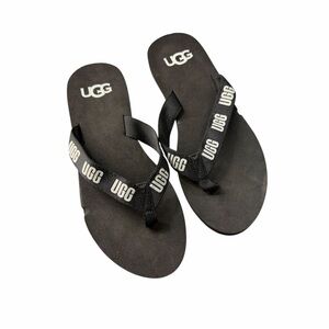 UGG Black Sandals with Logo Straps size 8